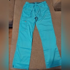 Womens Dickies scrub bottoms, bright blue, s